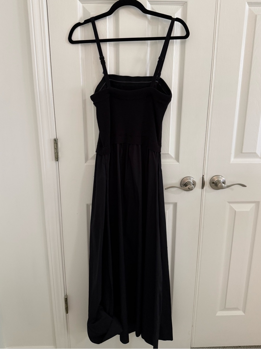 NWT EVEREVE Black Women's Maxi Dress with Adjustable Straps